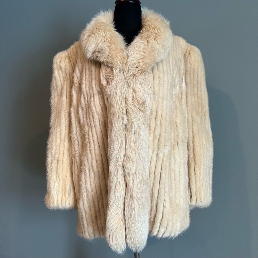 Elegant Cream Fur Jacket